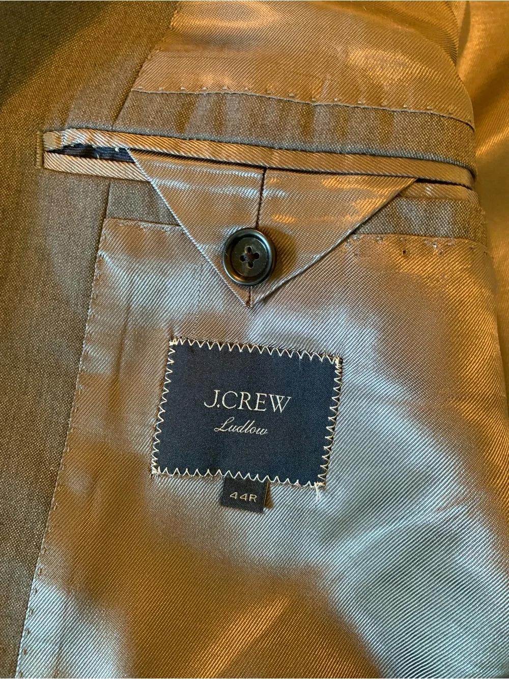J. Crew Ludlow Men's Gray Loro Piana Superfine Wool Suit Jacket 44R